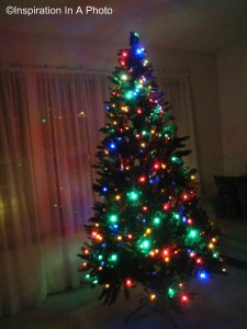 Lighted Christmas tree