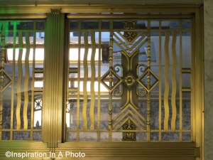 Art deco transom window
