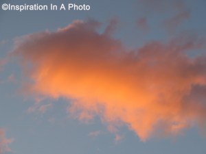 Blazing cloud at sunset