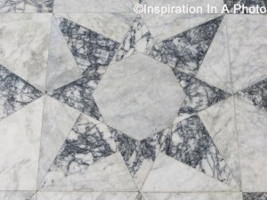 Geometric marble floor