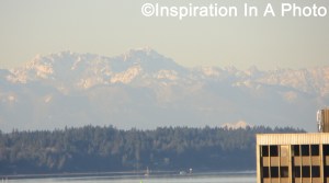 Snow-capped mountain range